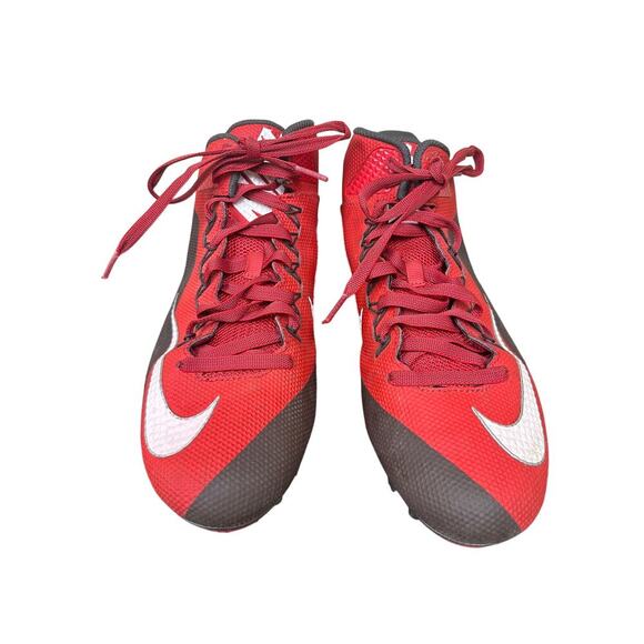 Nike 12.5 Men Red Black Alpha Pro 2 TD Bred Cleat Football Sport Field Grass - Picture 5 of 15